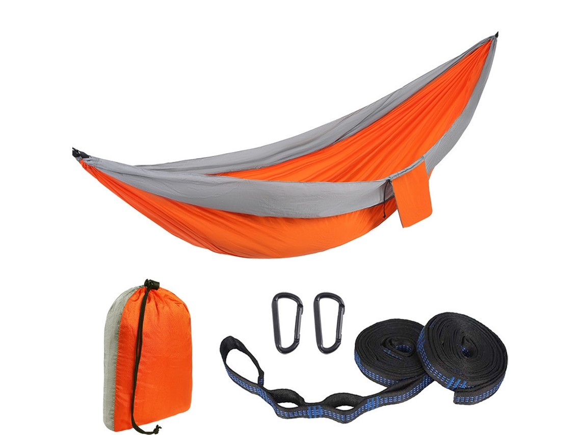 Hamaca Portátil Individual Adecuada Para Acampar Al Aire Libre Y Viajes Naranja Siurn