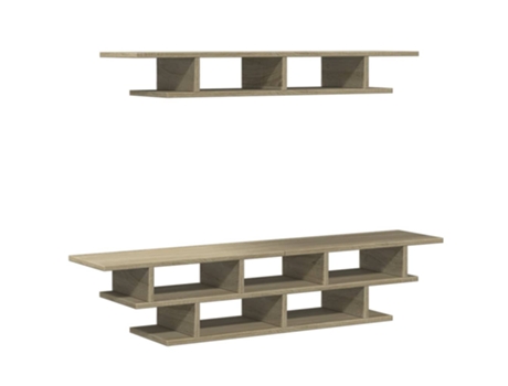 Mueble De Pared Para Tv VIDAXL Marrón Madera contrachapada (100x24x13 cm)