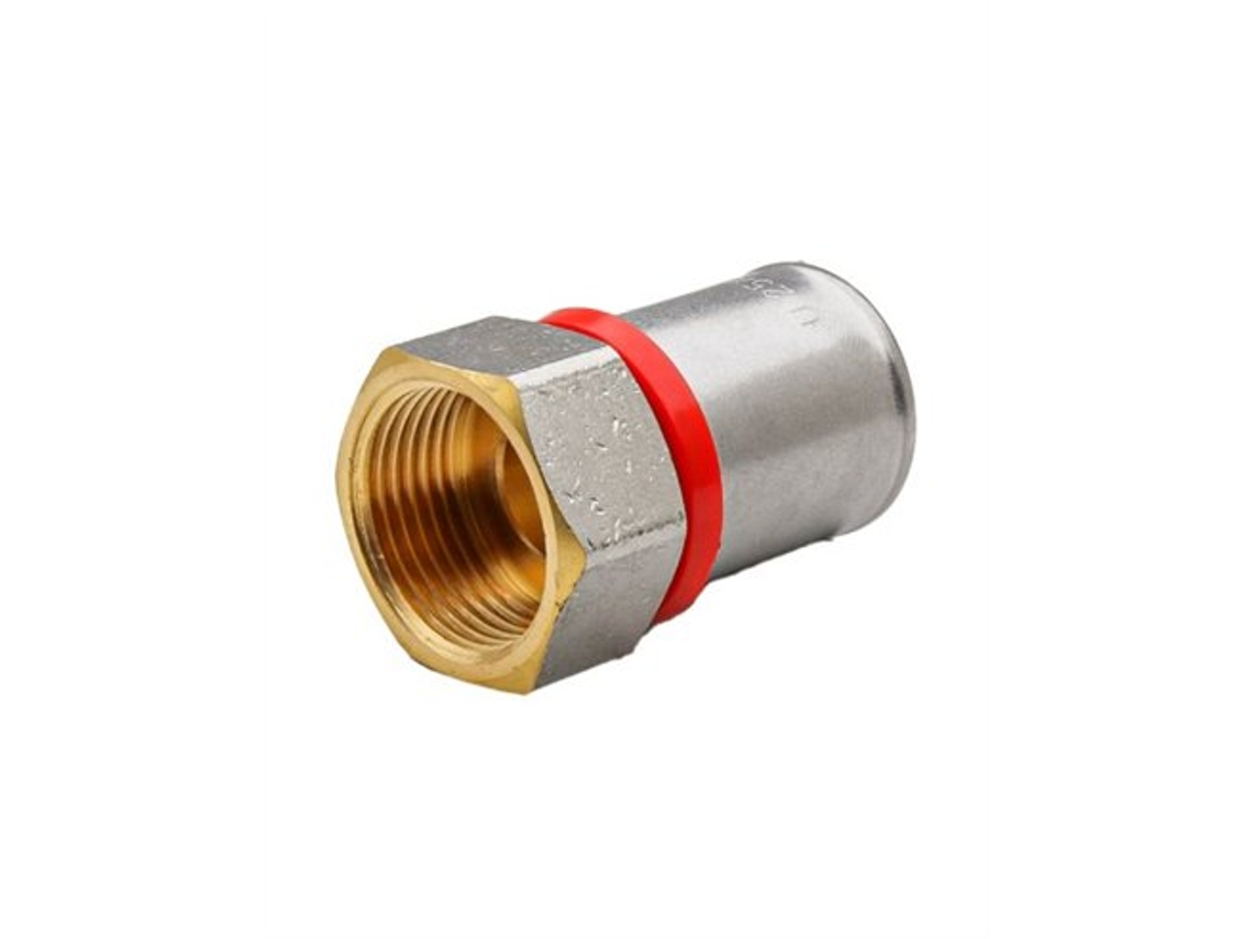 Accesorio de presión recto hembra, multicapa, tipo U, rojo Ø20x3/4, Gibalto