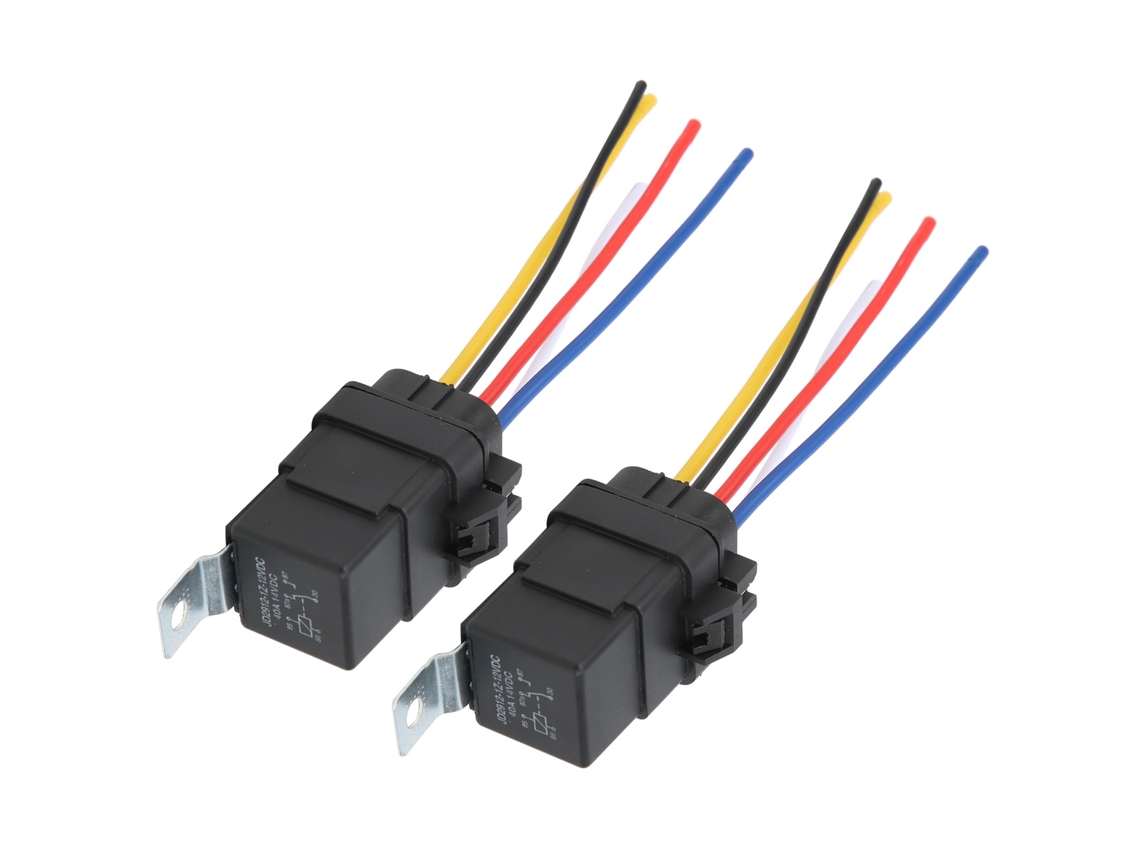 2026velora-2pcs Relé intermitente para automóvil con toma impermeable 12v 40a Jd2912‑1z Accesorio vehicular