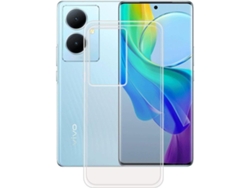 Case For Vivo V29 Lite (5g) / Y78 Plus (5g) Gtrpesp Transparent Silicone Gel Tpu Case Mobile Phone Tempered Glass Screen Protector