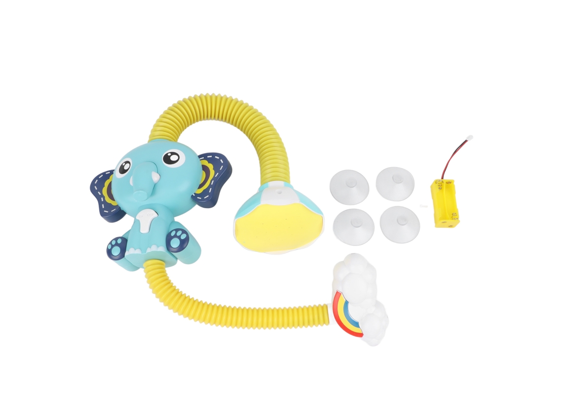 Chuveiro Elétrico De Elefante Para Banheira Com 4 Ventosas E Ajuste 360 Graus - Azul