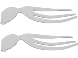 Utensilios De Acero Inoxidable De 2 Piezas Para Mezclar Y Servir Ensaladas.