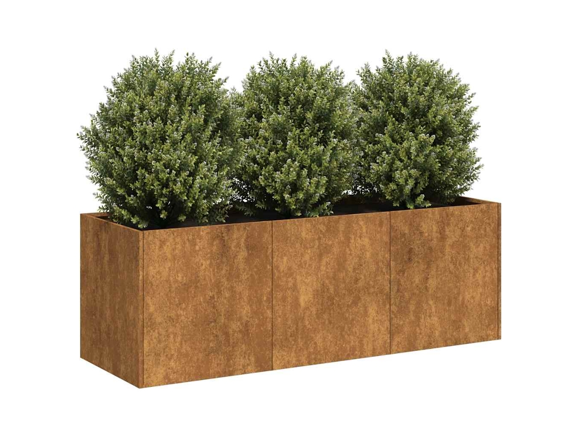 Jardinerasoporte Para Floresmaceta Oxidada 120x40x40 Cm Acero Corten