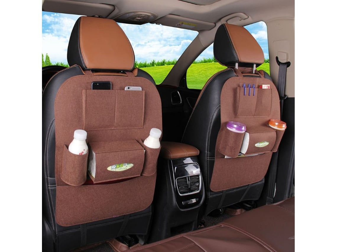 Autoark Organizador de asiento trasero de auto, bolsa de almacenamiento de  viaje con múltiples bolsillos (preservación de calor), Estándar, Negro