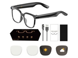 Gafas Inteligentes M02s Con Cámara Y Bluetooth, 8mp, Traducción En Tiempo Real (lentes Fotocromáticas) Czhhmart