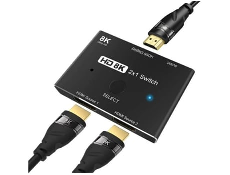 Adaptador Hdmi Switch 2.1 Versión 8K Atyulnm Hdmi0214-Y19 Negro ATYULNM