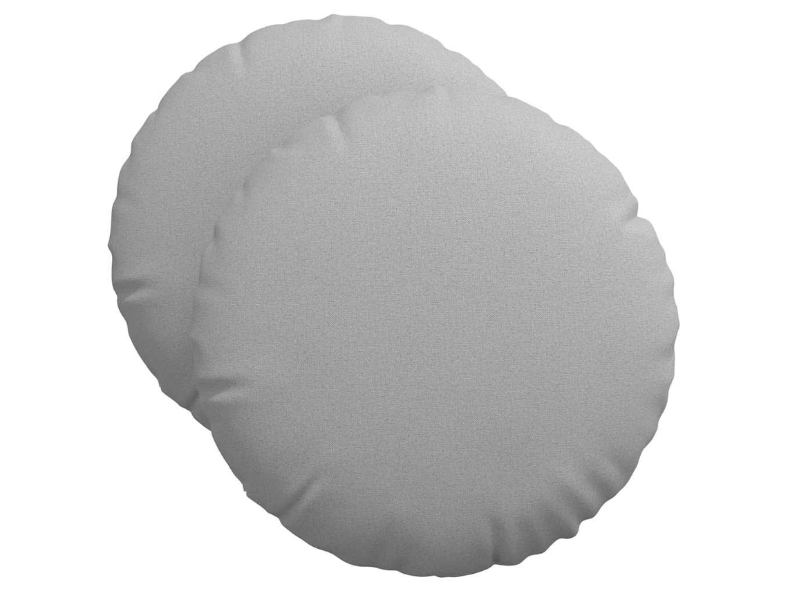 Cojines Para Asiento 2 Uds Gris Nube Ø50 X 19 Cm Tela
