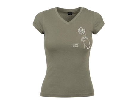 Camiseta de Mujer MISTER TEE Only Love Verde (XL)