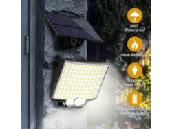 2 piezas - Con control remoto - Luz solar para exteriores Elfeland 106 LED superbrillantes con sensor de movimiento LED solar de alta potencia Candee