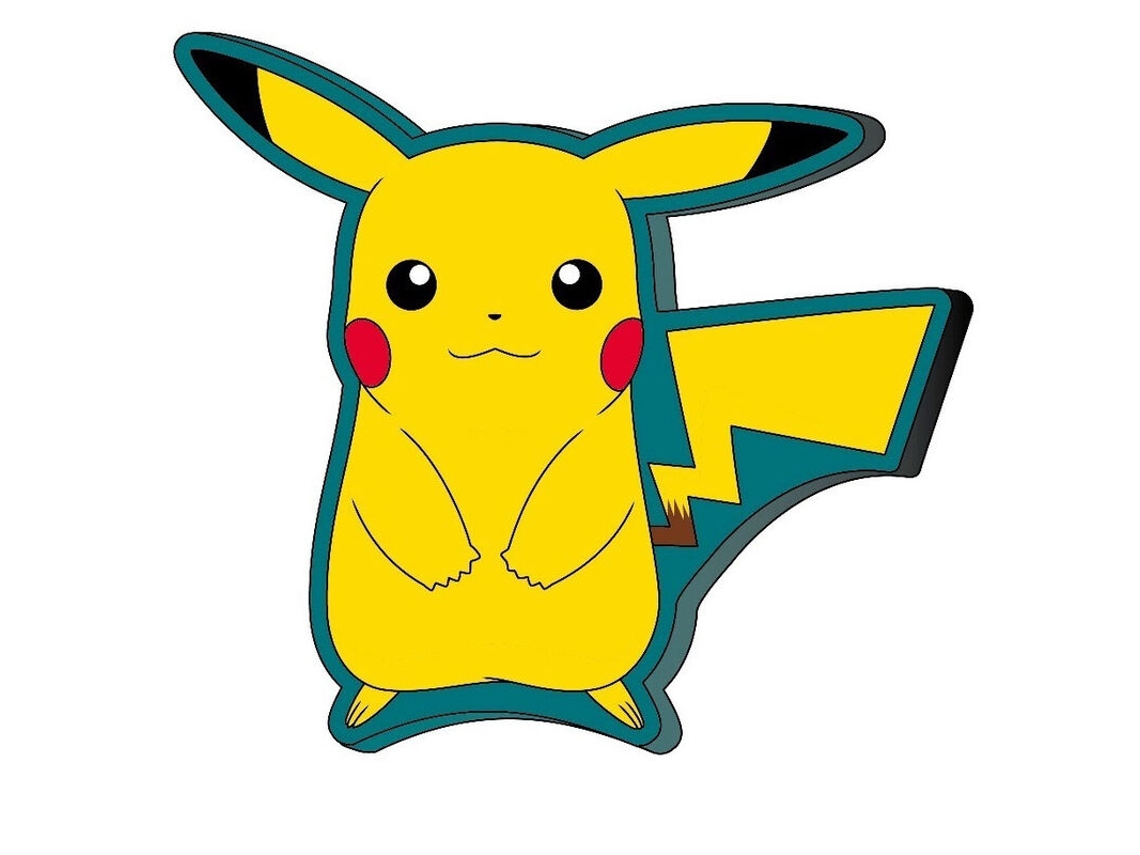 Almofada Pikachu Pokémon Peluche 3D 24 Cms