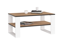 Mesa de centro ALEX 92 cm – roble Craft, patas blancas