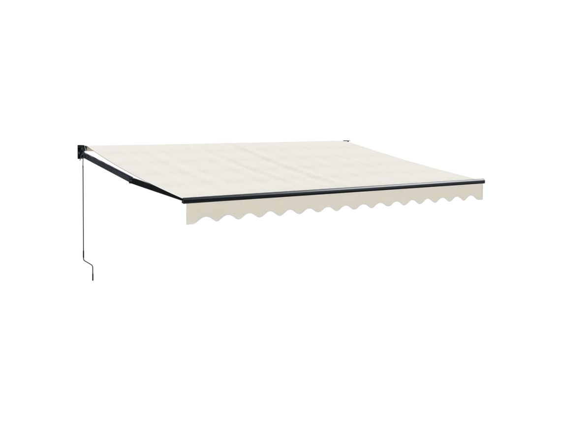 Maison Exclusive - Toldo Retráctil Aluminio Y Tela Color Crema 4,5x3 M
