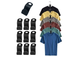 Paquete de 20 perchas - Gancho para perchas - Organizador negro