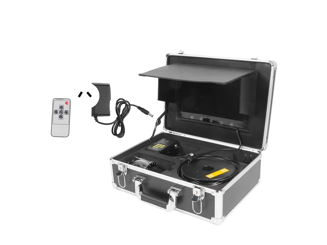 Cámara de pesca subacuática con pantalla LCD de 10 pulgadas y rotación de 360 grados.