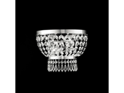 Mozart - Aplique De Hierro Y Latón Cromado Con Strass 2 Luces .27 - P.14 - Bl189-ap2-cr