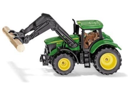 Vehículo SIKU Tractor John Deere con Pinza para Troncos