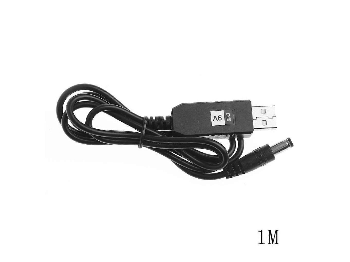 LALAMOLI Convertidor de voltaje USB de 5 V a 9 V, regulador de potencia, cable adaptador con conector macho de 2,1 x 5,5 mm