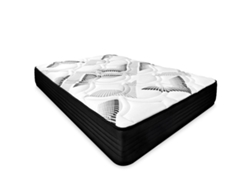 Colchón Viscoelástico Viscobox, Muelles ensacados Blanco/Negro DUERMETE ONLINE (21 cm x 150 cm L x 200 cm P)