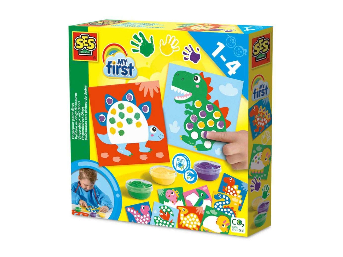 Pinta con Dedos Dinosaurios SES My First 14442