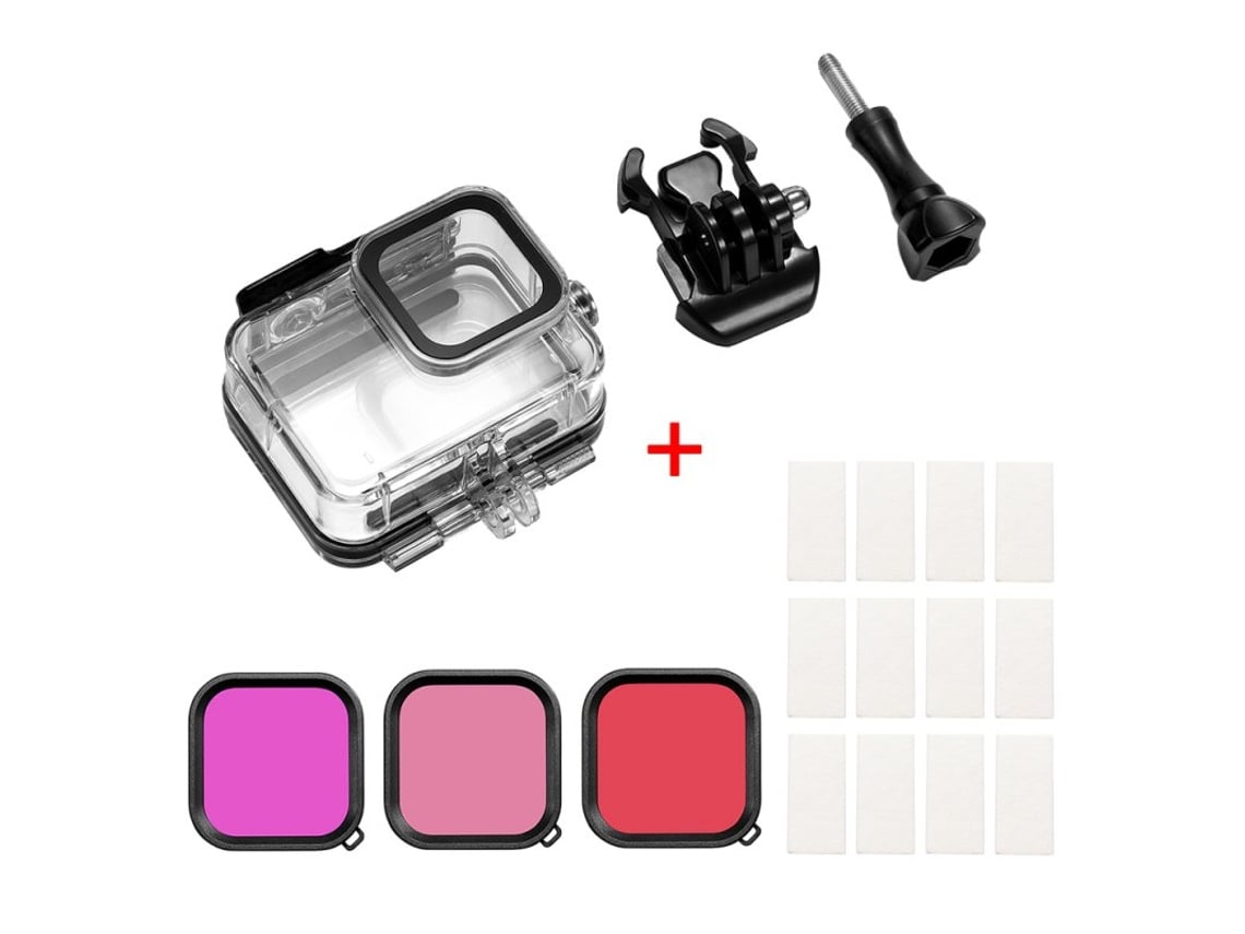 Para Gopro Hero 8 Escudo Impermeável + Filme Anti-Embaciamento + Filtro De 3 Cores