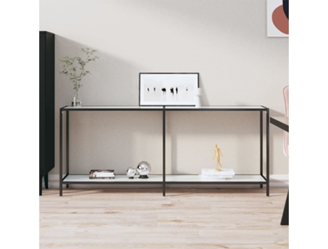 MAISON EXCLUSIVE - Mesa de consola vidrio templado blanco 180x35x75,5 cm