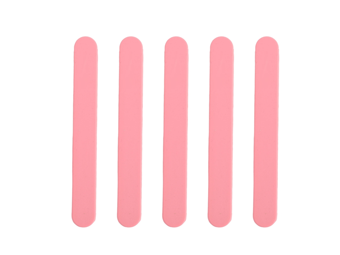5 palitos de silicona para depilación con cera rosa