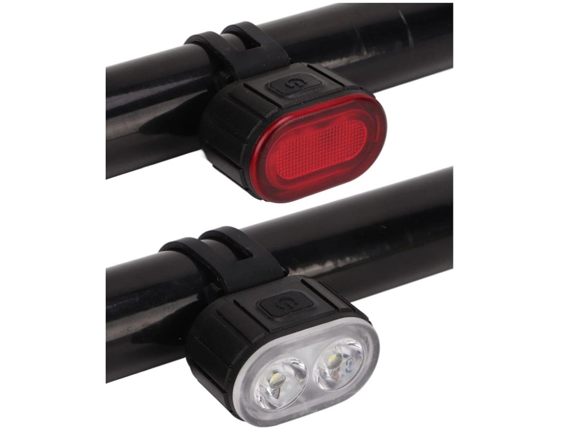 Juego de luces para bicicleta impermeables YIZHOOD Ip65 350Lm Ipx5 DES1470 (negro)