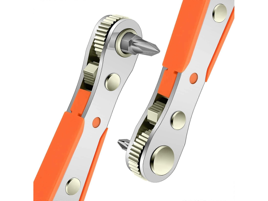 Destornillador De Palanca Magnético, 1/4" Mini Trinquete Reversible, Alta Torque, Diseño De Ángulo Recto Para Espacios Restringidos