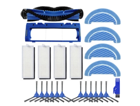Conjunto de escova de rolo principal de filtro esfregão de pano escovas laterais para conga 1090