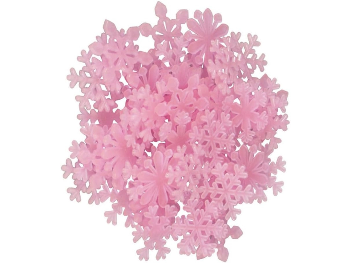 Juego 200 Pegatinas Pared Copos Nieve Rosas Adhesivo Plástico Fácil Aplicar Decoración Navideña Interiores