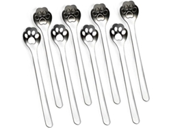 2026da-cuchara De Garra De Gato 8 Piezas Acero Inoxidable 18/10 5.9 Pulgadas Para Café Postre Helado