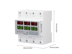 2026dz-protector De Tensión Sobrecarga Y Baja Tensión 80a 3 Fases Auto-reset Dispositivo Protector Din Rail Voltímetro Amperímetro Ac220v Ac380v