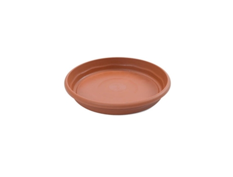 PLASTIKEN TERRA - Plato Redondo de 18 cm para Macetas de 20 cm 3L Terracota