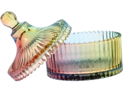 Delicado tarro de cristal de 250 ml para dulces, con tapa hermética, diseño artístico, Mul Gokoco Storage