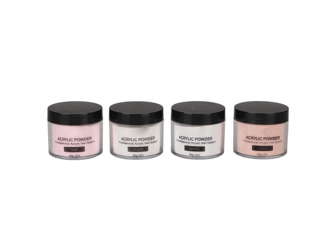 Pó De Carving Para Unhas 4 Cores 2.1oz Duradouro Pó De Extensão 3d Para Manicure