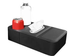 Organizador Para El Reposabrazos Del Coche: Dispensador De Pañuelos Grande, Portavasos, Caja.