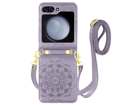 Funda para Samsung Galaxy Z Flip 5 AVIZAR Piel Morado