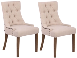 Set De 2 Sillas De Comedor Aberdeen creme/antigo claro CLP