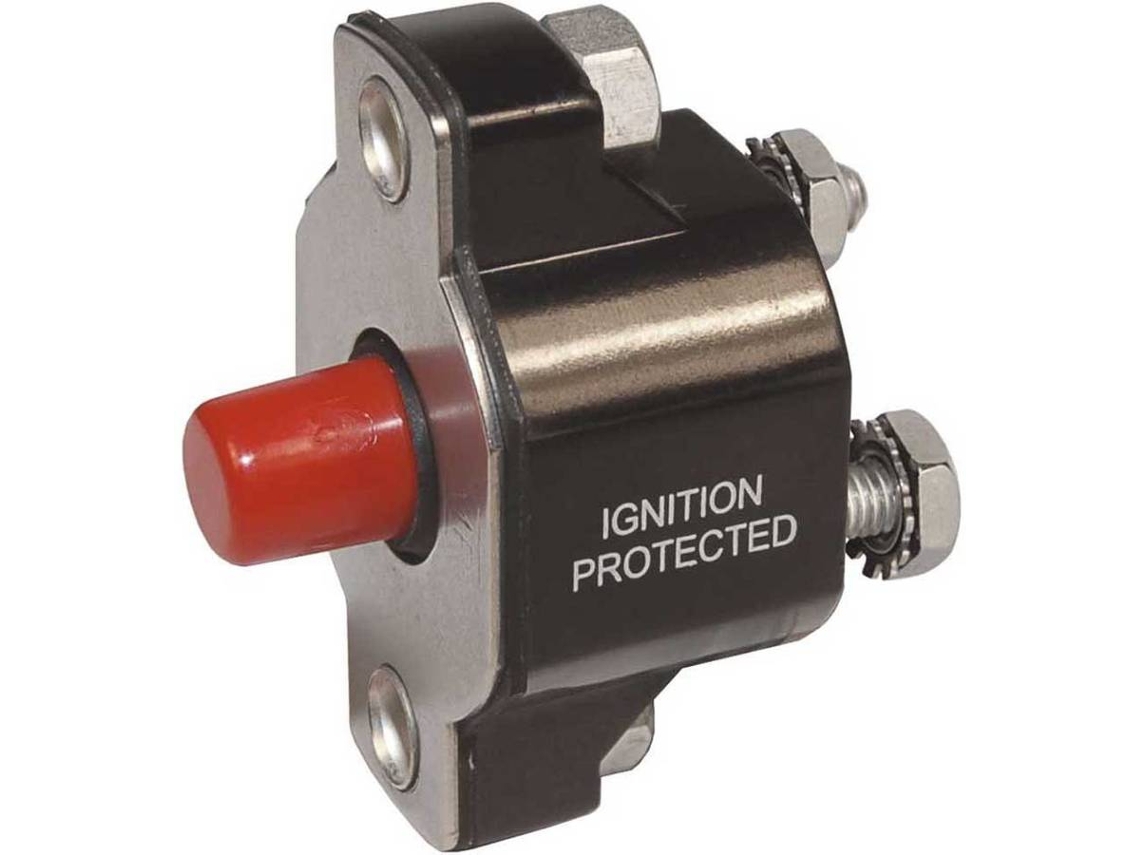 Interruptor BLUE SEA Medium Duty Push Button Reset-Only Negro