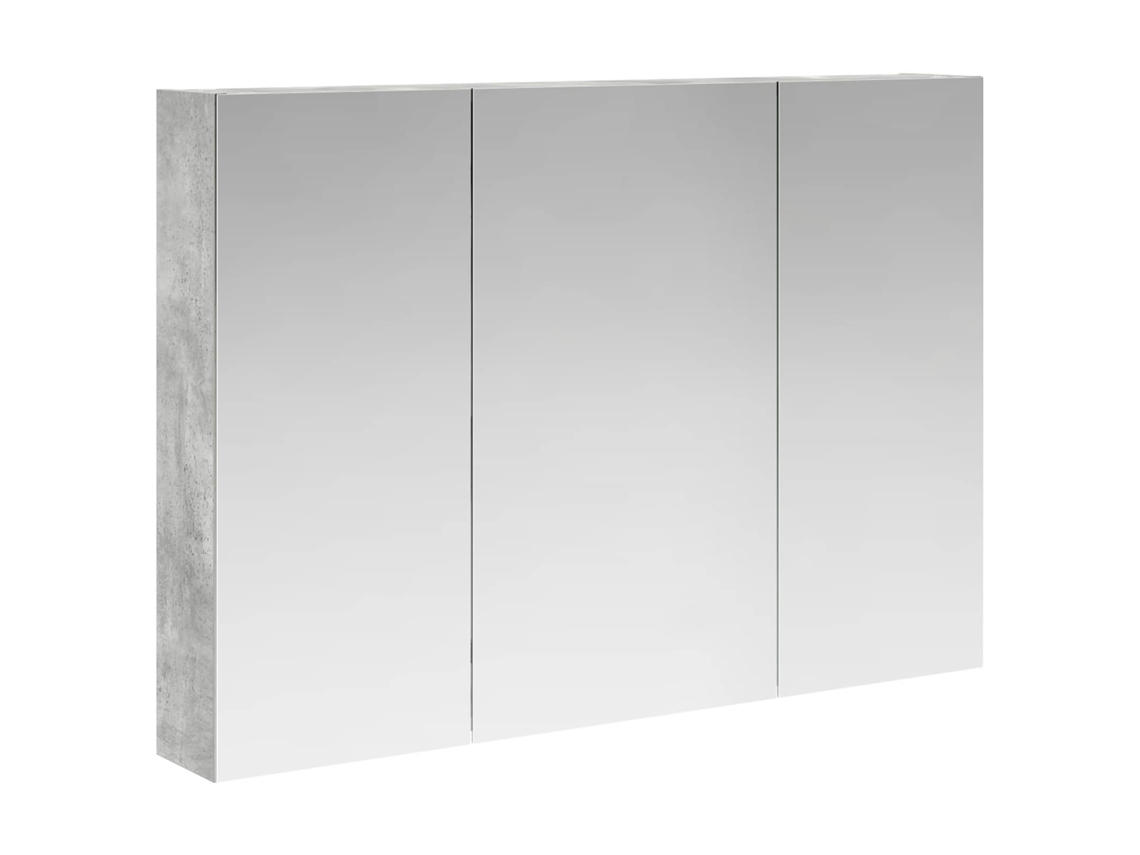 Maison Exclusive - Armario Con Espejo De Baño Gris Concreto 100 X 14,5 X 70 Cm