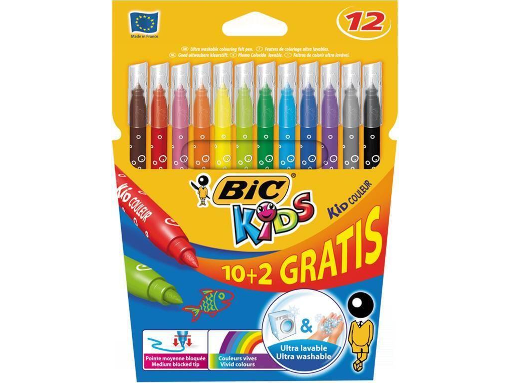 Rotuladores para colorear BIC 10+2 Kid Couleur