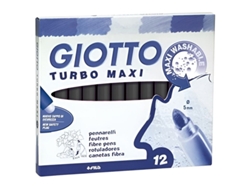 GIOTTO Rotulador Turbo-Maxi - Negro - 12 Uds.