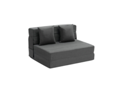 Sofá cama doble 3 en 1 Succebuy con 2 almohadas, gris oscuro, talla única