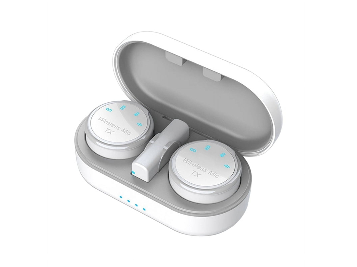 Micrófono De Solapa Inalámbrico Con Reducción De Ruido Magnético Plug And Play Compatible Con Interfaz Tipo C Android (Blanco) CUICH