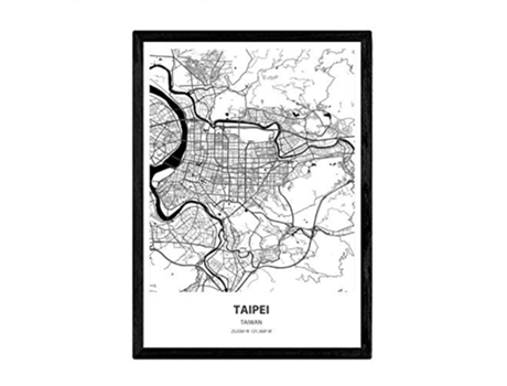 Poster NACNIC Mapa de Taipei Taiwan (A3)