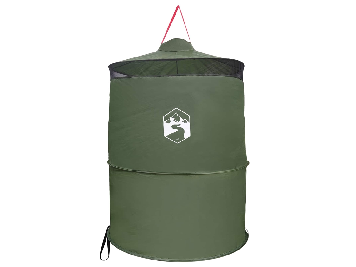 Tienda de baño plegable Vidaxl con cuerda para colgar - Verde