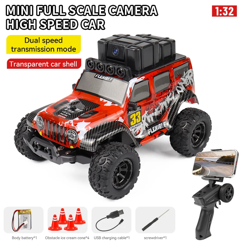 (vermelho) Carro De Controle Remoto De Alta Velocidade 2.4g Com Acelerador Proporcional De Alta/baixa Velocidade