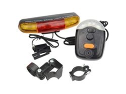 Luz Trasera Para Bicicleta Con 7 Led, Intermitente, Bocina Eléctrica, Luz De Freno, Accesorio Seguro Para Ciclismo Nocturno.