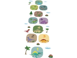 Pegatina De Suelo Con Diseño De Dinosaurio Divertido, Números De Plástico Resistente, Decorativa